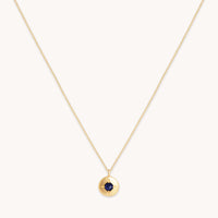 Birthstone Jewellery - September Sapphire Birthstone Necklace in Solid Gold - Pendant Necklace - Astrid &amp; Miyu