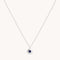 Birthstone Jewellery - September Sapphire Birthstone Necklace in Solid White Gold - Pendant Necklace - Astrid &amp; Miyu