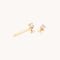 April White Topaz - April Topaz Birthstone Earrings in Solid Gold - Stud Earrings - Astrid &amp; Miyu