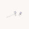 Birthstone Earrings - December Tanzanite Birthstone Earrings in Solid White Gold - Stud Earrings - Astrid &amp; Miyu