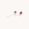 Birthstone Earrings - July Ruby Birthstone Earrings in Solid White Gold - Stud Earrings - Astrid &amp; Miyu