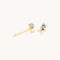 Birthstone Earrings - March Aquamarine Birthstone Earrings in Solid Gold - Stud Earrings - Astrid &amp; Miyu