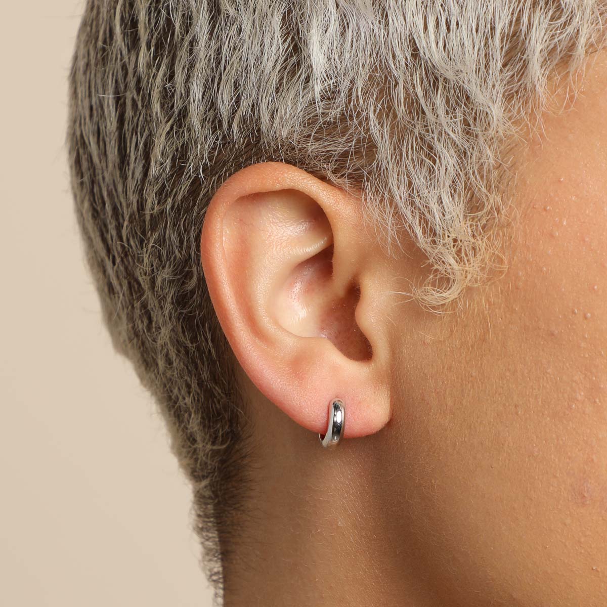 Earrings - Bold Essential Huggies in Silver - Huggies - Astrid &amp; Miyu