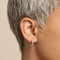 Charm Compatible Hoops - Essential Crystal Small Hoops in Silver - Hoop Earrings - Astrid &amp; Miyu