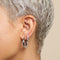 Charm Compatible Hoops - Essential Crystal Small Hoops in Silver - Hoop Earrings - Astrid &amp; Miyu