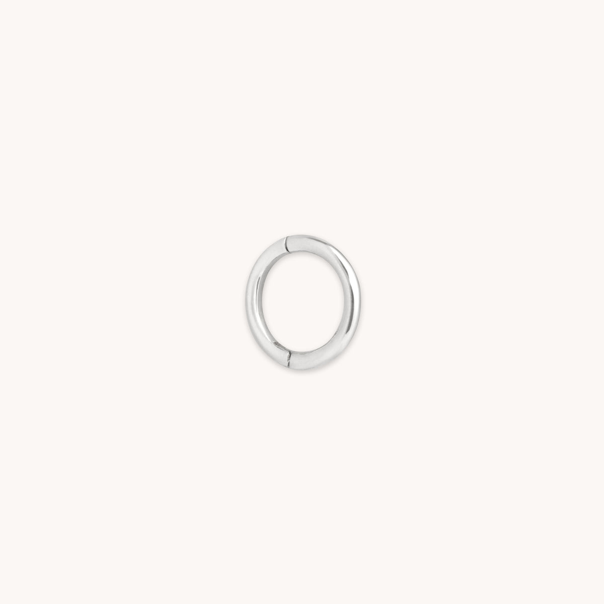 Earrings - Seamless Hoop 1mm in Solid White Gold - - Astrid &amp; Miyu