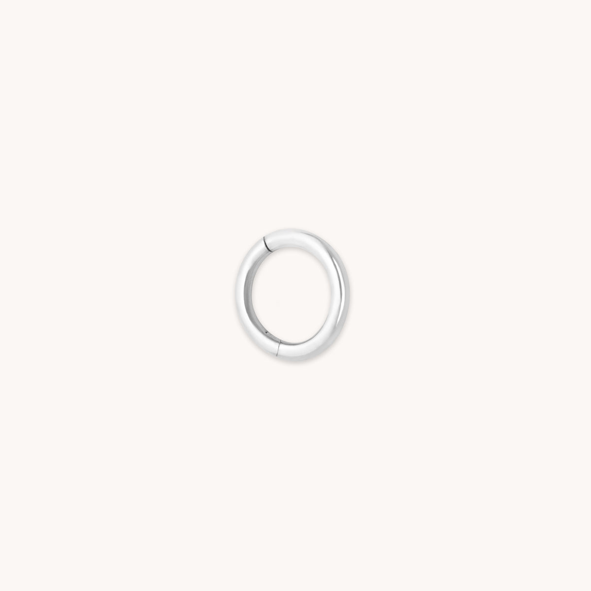 Earrings - Seamless Hoop 1.2mm in Solid White Gold - - Astrid &amp; Miyu