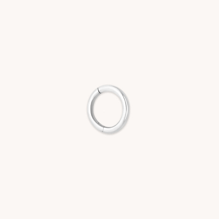 Earrings - Seamless Hoop 1.2mm in Solid White Gold - - Astrid &amp; Miyu