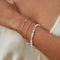 18k Gold Plated Jewellery - Serenity Pearl Beaded Bracelet in Gold - Bracelet - Astrid &amp; Miyu