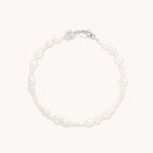 Beaded Jewellery - Serenity Pearl Beaded Bracelet in Silver - Bracelet - Astrid &amp; Miyu