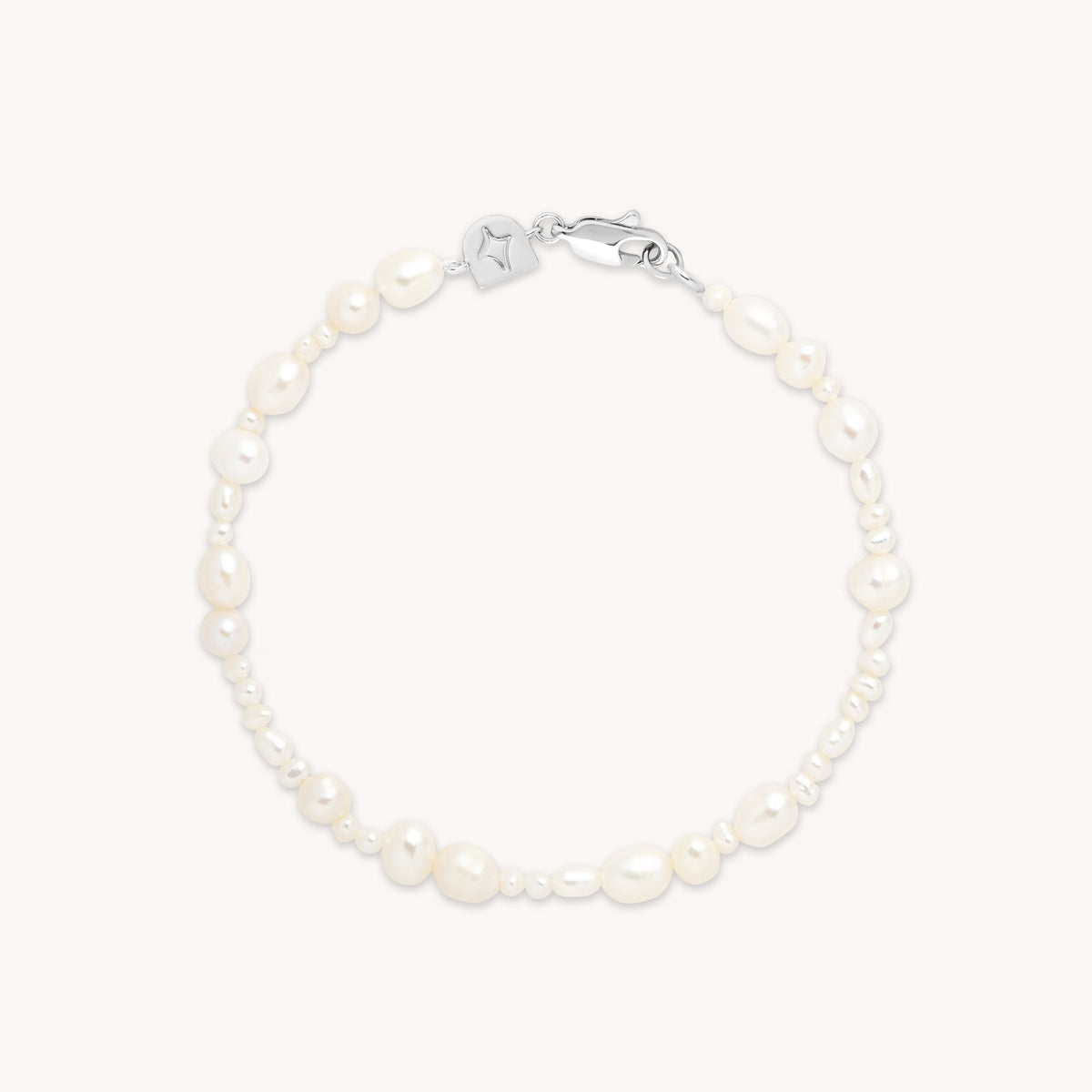 Beaded Jewellery - Serenity Pearl Beaded Bracelet in Silver - Bracelet - Astrid &amp; Miyu