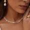 18k Gold Plated Jewellery - Serenity Pearl Beaded Necklace in Gold - Necklaces - Astrid &amp; Miyu