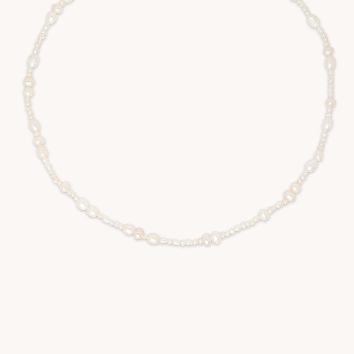 18k Gold Plated Jewellery - Serenity Pearl Beaded Necklace in Gold - Necklaces - Astrid &amp; Miyu