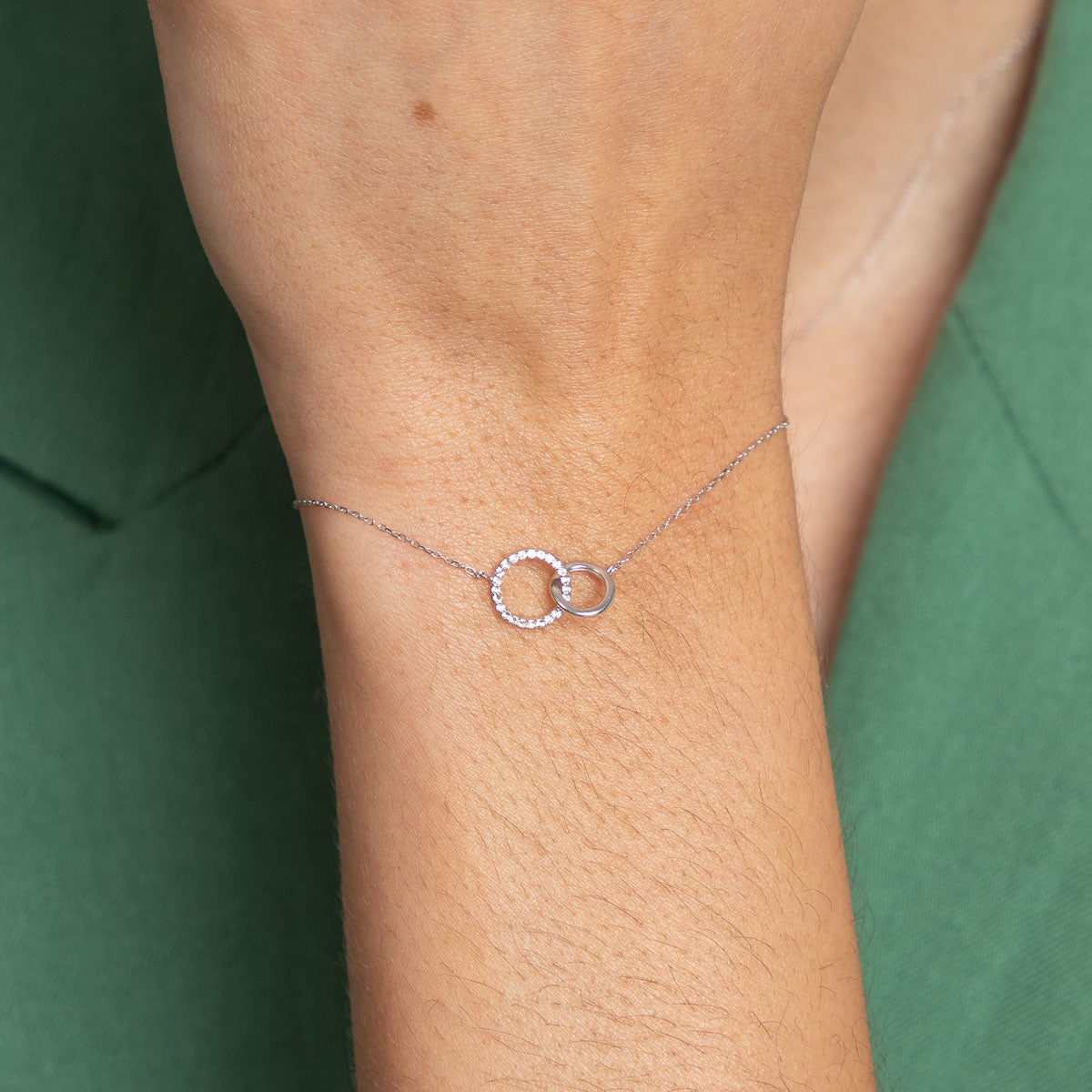 Orbit Topaz Bracelet in Solid White Gold-Astrid &amp; Miyu