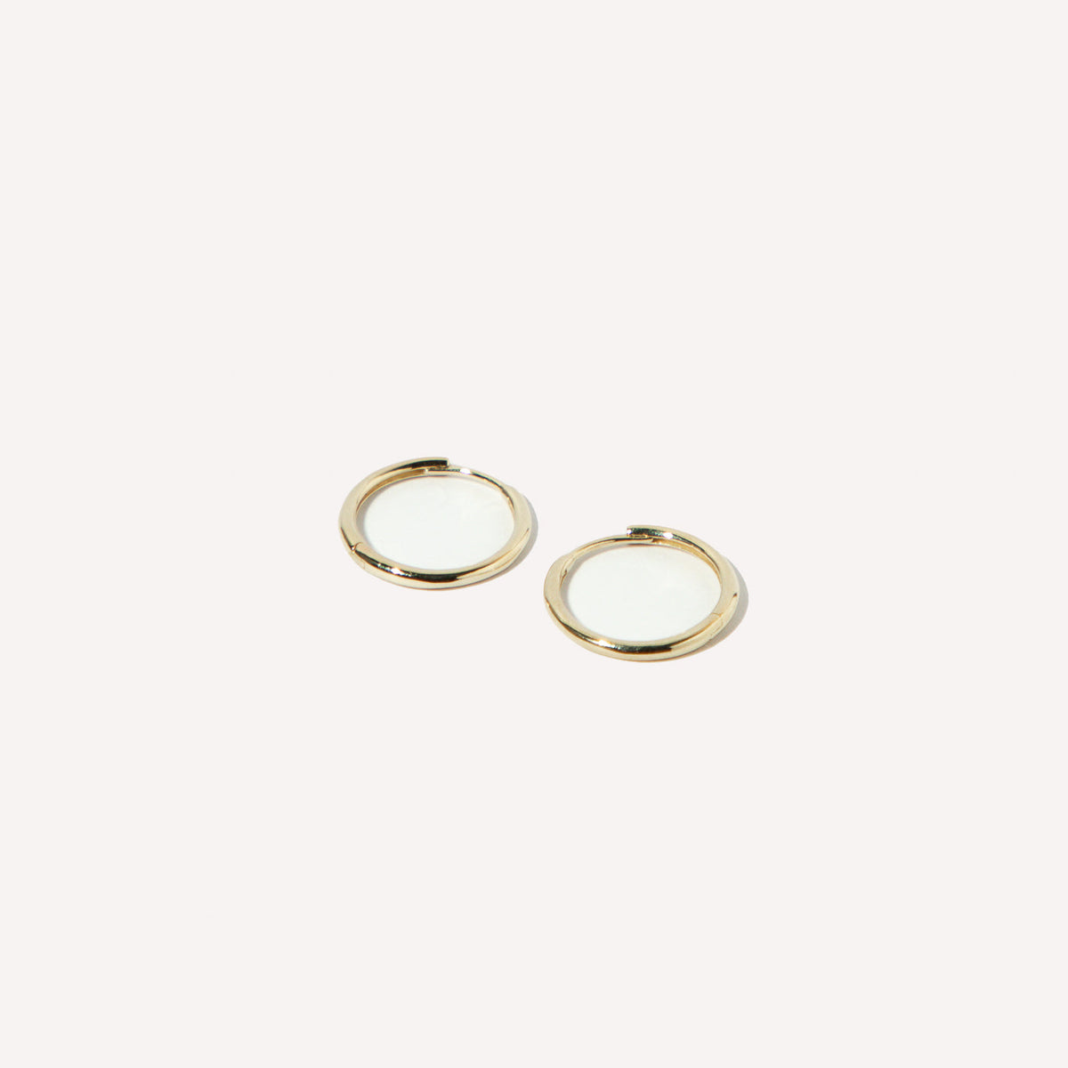 Earrings - Simple 12mm Hoops in Solid Gold - Hoop Earrings - Astrid &amp; Miyu