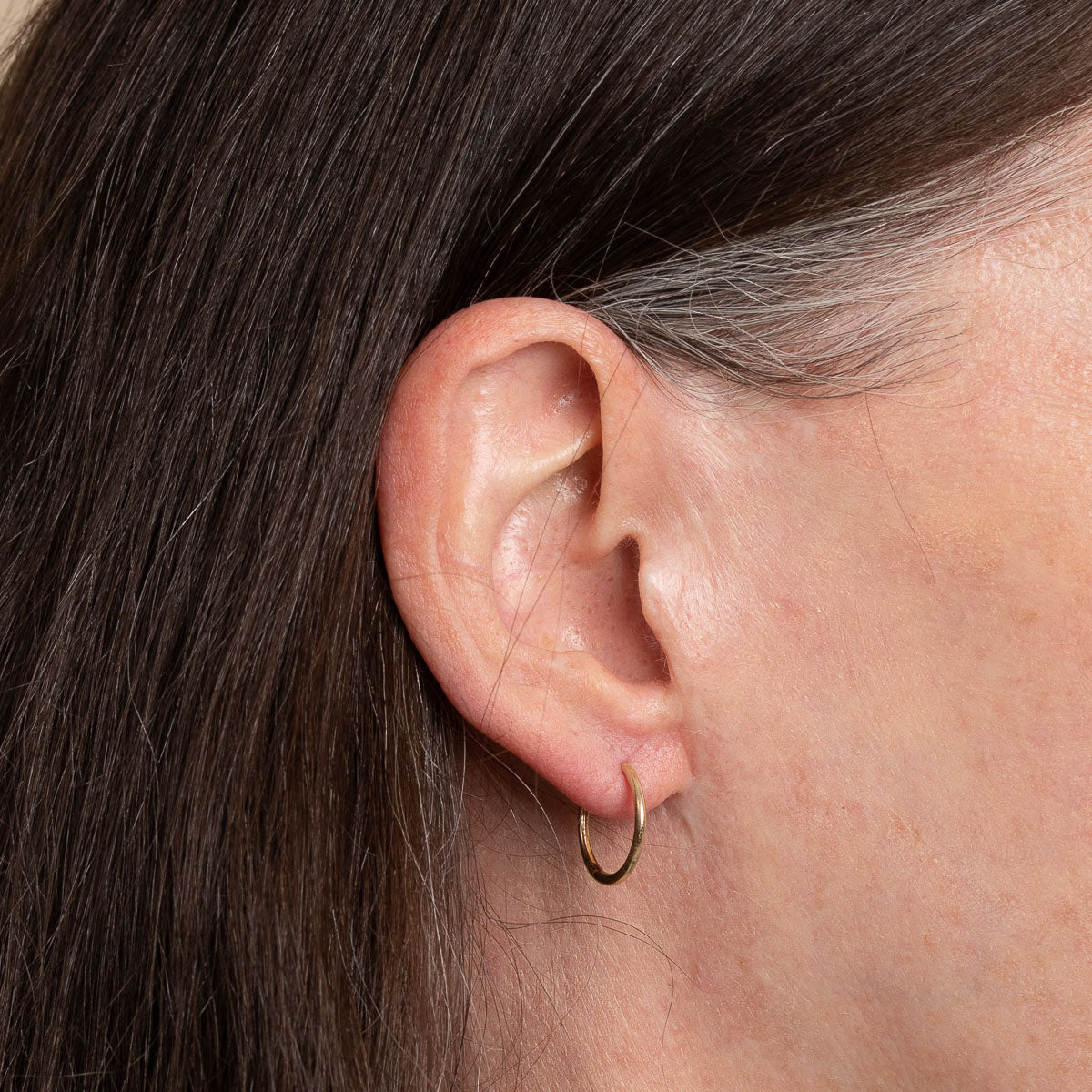 Earrings - Simple 12mm Hoops in Solid Gold - Hoop Earrings - Astrid &amp; Miyu