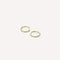 April White Topaz - Topaz 12mm Hoops in Solid Gold - Hoop Earrings - Astrid &amp; Miyu