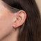 April White Topaz - Topaz 12mm Hoops in Solid Gold - Hoop Earrings - Astrid &amp; Miyu