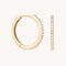 April White Topaz - Topaz 12mm Hoops in Solid Gold - Hoop Earrings - Astrid &amp; Miyu