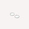 April White Topaz - Topaz 12mm Hoops in Solid White Gold - Hoop Earrings - Astrid &amp; Miyu