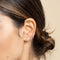 April White Topaz - Topaz 12mm Hoops in Solid White Gold - Hoop Earrings - Astrid &amp; Miyu