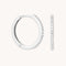 April White Topaz - Topaz 12mm Hoops in Solid White Gold - Hoop Earrings - Astrid &amp; Miyu