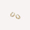April White Topaz - Duo Topaz Hoops in Solid Gold - Hoop Earrings - Astrid &amp; Miyu