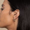 April White Topaz - Duo Topaz Hoops in Solid Gold - Hoop Earrings - Astrid &amp; Miyu
