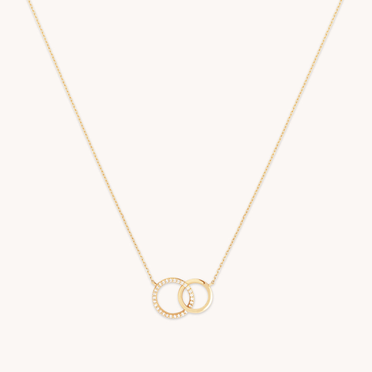 April White Topaz - Orbit Topaz Necklace in Solid Gold - Pendant Necklace - Astrid &amp; Miyu