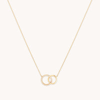 April White Topaz - Orbit Topaz Necklace in Solid Gold - Pendant Necklace - Astrid &amp; Miyu