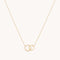 April White Topaz - Orbit Topaz Necklace in Solid Gold - Pendant Necklace - Astrid &amp; Miyu