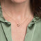 April White Topaz - Orbit Topaz Necklace in Solid Gold - Pendant Necklace - Astrid &amp; Miyu