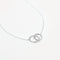April White Topaz - Orbit Topaz Necklace in Solid White Gold - Pendant Necklace - Astrid &amp; Miyu
