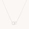 April White Topaz - Orbit Topaz Necklace in Solid White Gold - Pendant Necklace - Astrid &amp; Miyu