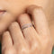 April White Topaz - Illusion Topaz Band Ring in Solid White Gold - Rings - Astrid &amp; Miyu