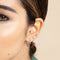 April White Topaz - Duo Topaz Hoops in Solid White Gold - Hoop Earrings - Astrid &amp; Miyu