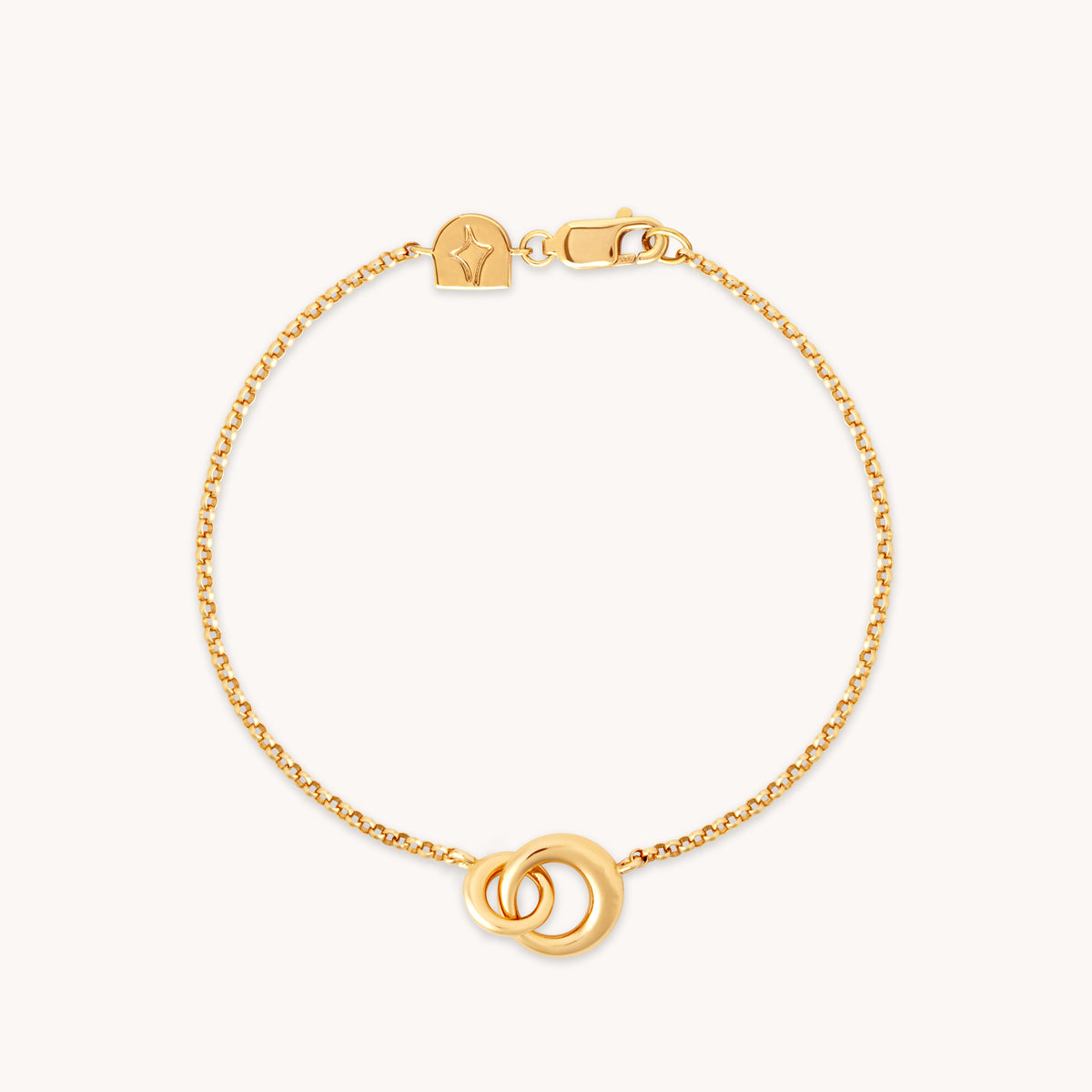 18k Gold Plated Jewellery - Dome Link Bracelet in Gold - Chain Bracelet - Astrid &amp; Miyu