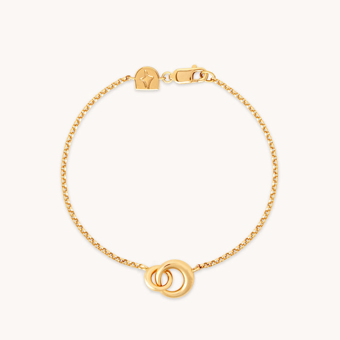 18k Gold Plated Jewellery - Dome Link Bracelet in Gold - Chain Bracelet - Astrid &amp; Miyu