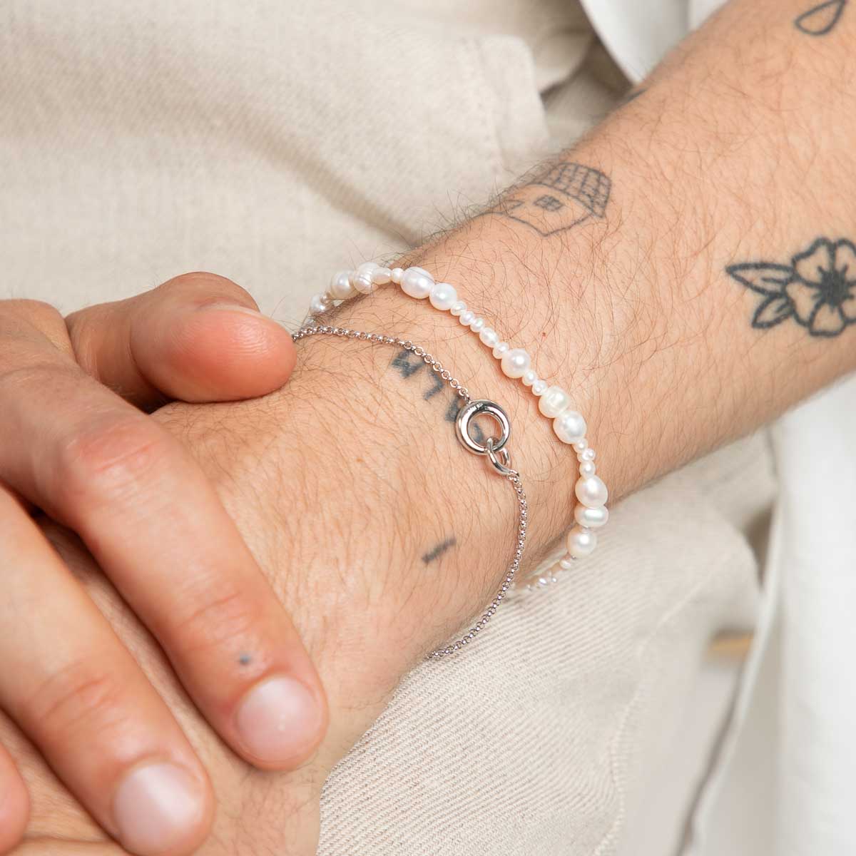 Bracelets - Dome Link Bracelet in Silver - Chain Bracelet - Astrid &amp; Miyu