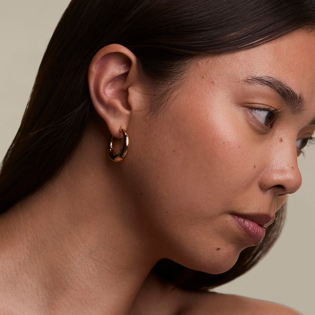 Dome Hoops in Gold-Astrid &amp; Miyu