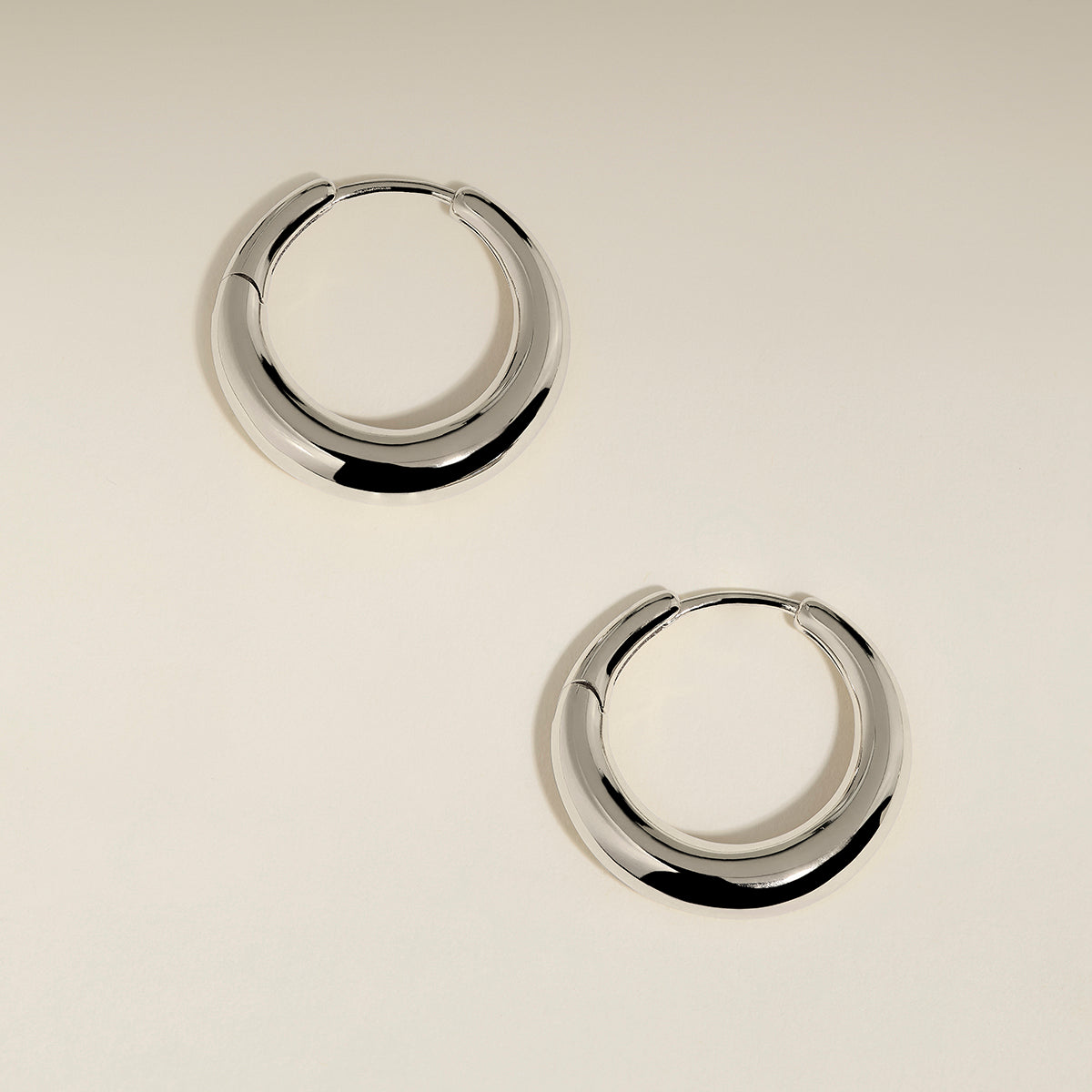 Dome Hoops in Silver-Astrid &amp; Miyu