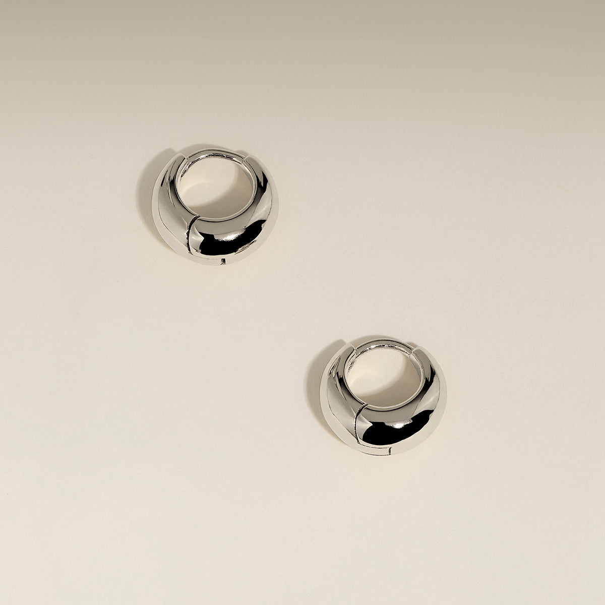 Dome Huggies in Silver-Astrid &amp; Miyu