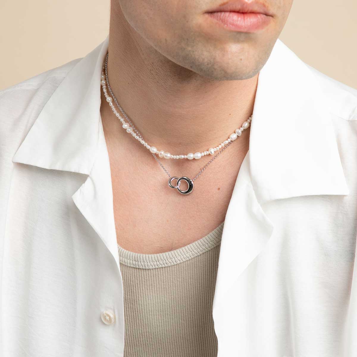Necklaces & Bracelets - Dome Link Necklace in Silver - Pendant Necklace - Astrid &amp; Miyu