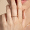 18k Gold Plated Jewellery - Navette Crystal Band Ring in Gold - Band Ring - Astrid &amp; Miyu