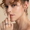 Crystal Collection - Navette Crystal Band Ring in Silver - Band Ring - Astrid &amp; Miyu