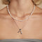 Graduation Gifts - A Initial Bold Pendant Necklace in Silver - Pendant Necklace - Astrid &amp; Miyu