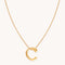 18k Gold Plated Jewellery - C Initial Bold Pendant Necklace in Gold - Pendant Necklace - Astrid &amp; Miyu