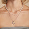 Initial Pendant Necklaces - C Initial Bold Pendant Necklace in Silver - Pendant Necklace - Astrid &amp; Miyu