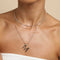 18k Gold Plated Jewellery - M Initial Bold Pendant Necklace in Gold - Pendant Necklace - Astrid &amp; Miyu