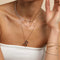18k Gold Plated Jewellery - R Initial Bold Pendant Necklace in Gold - Pendant Necklace - Astrid &amp; Miyu